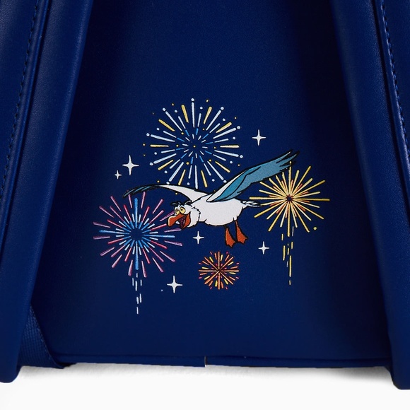 Loungefly The Little Mermaid Ariel Fireworks Glow and Light Up Mini Backpack - Picture 3 of 5